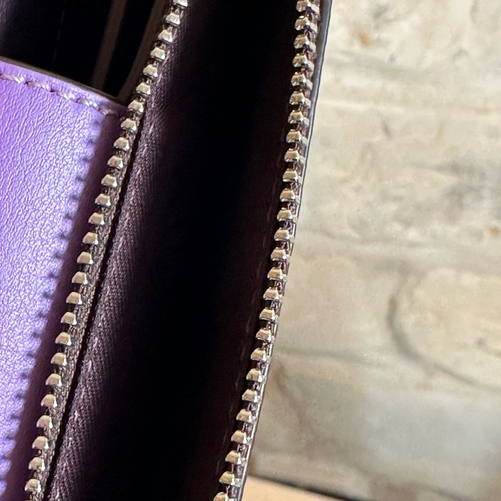 Coach Signature Tech Zip Wallet NWT Women gift School purple - Picture 4 of 5